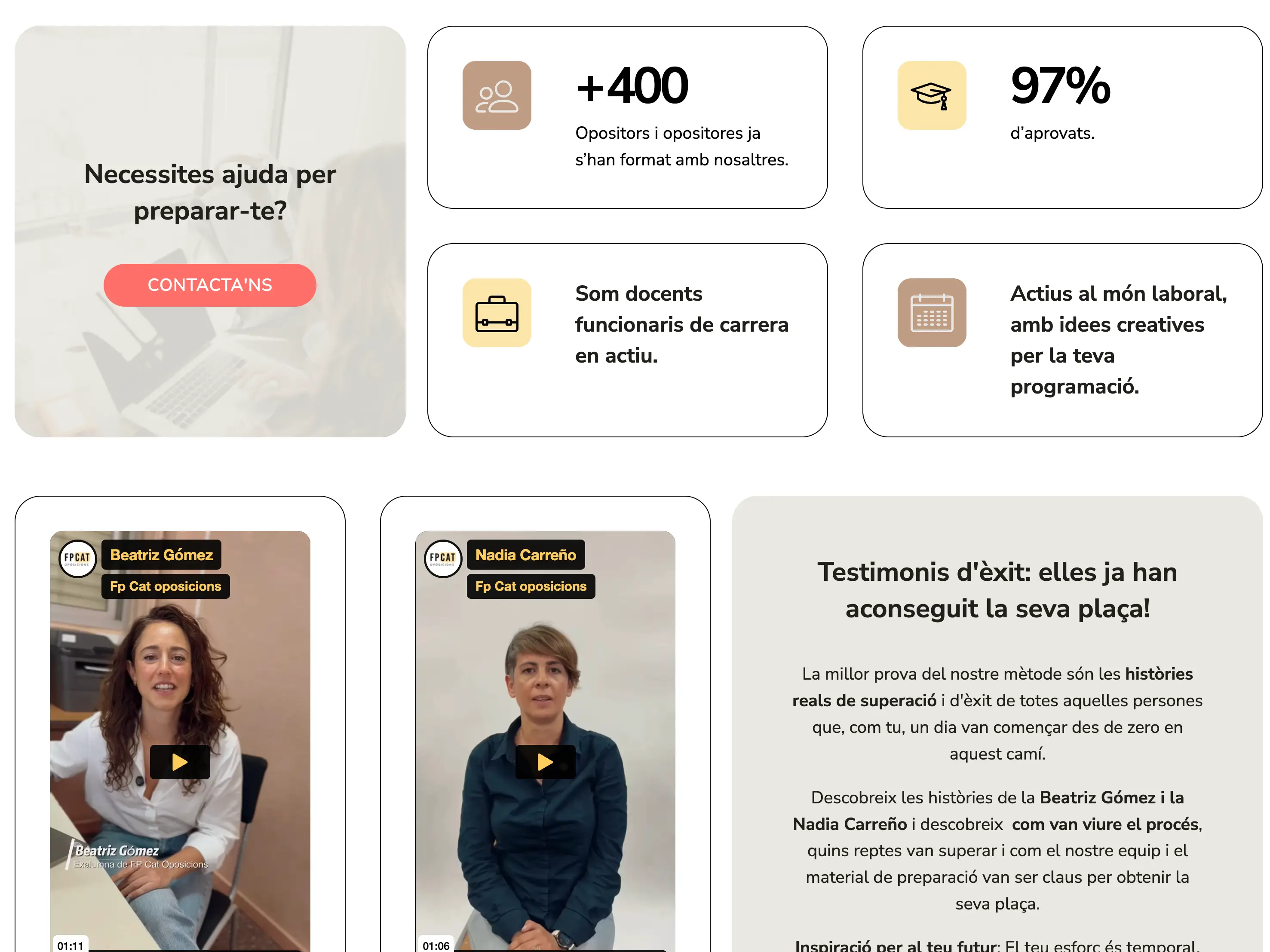 FPCat Oposicions — academia online para preparar oposiciones de FP en Cataluña