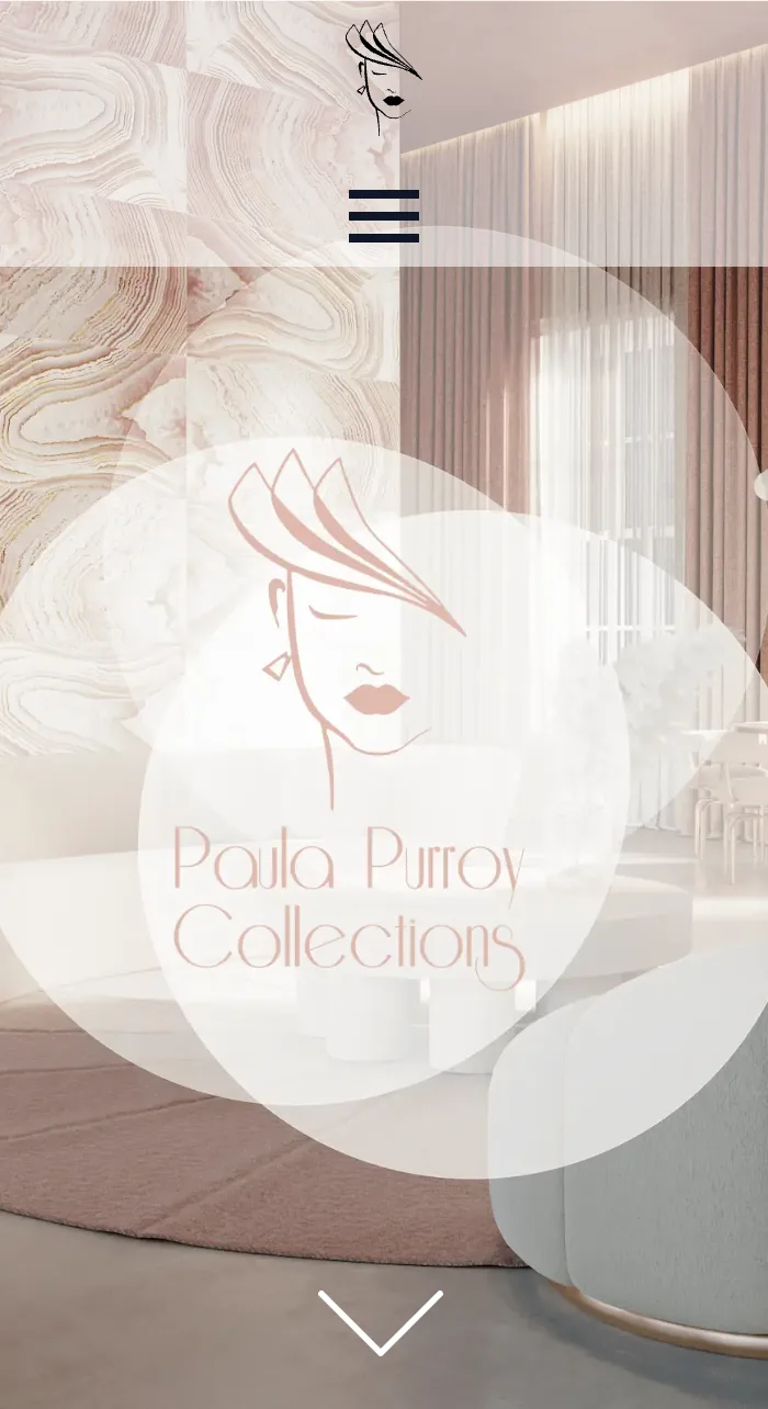 Portada de la web de Paula Purroy en el móvil
