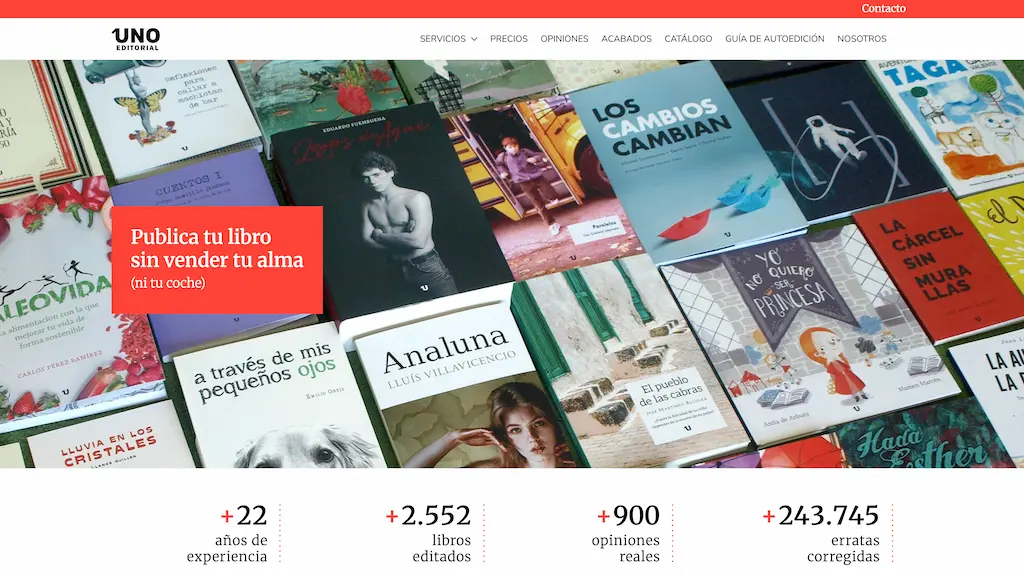 Rediseño web de Uno Editorial